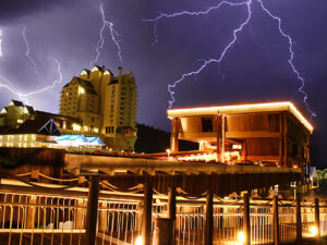 Lightning all around the Coeur d'Alene resort